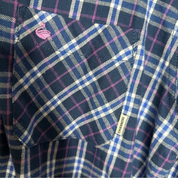 Swanndri 1/4 Button Flannel Barn Cotton Check Work Shirt Womens 16 - Picture 6 of 11